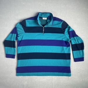 Vintage Alfred Dunner USA Made‎ 1/4 Zip Pullover Sweatshirt Woman 2X Striped